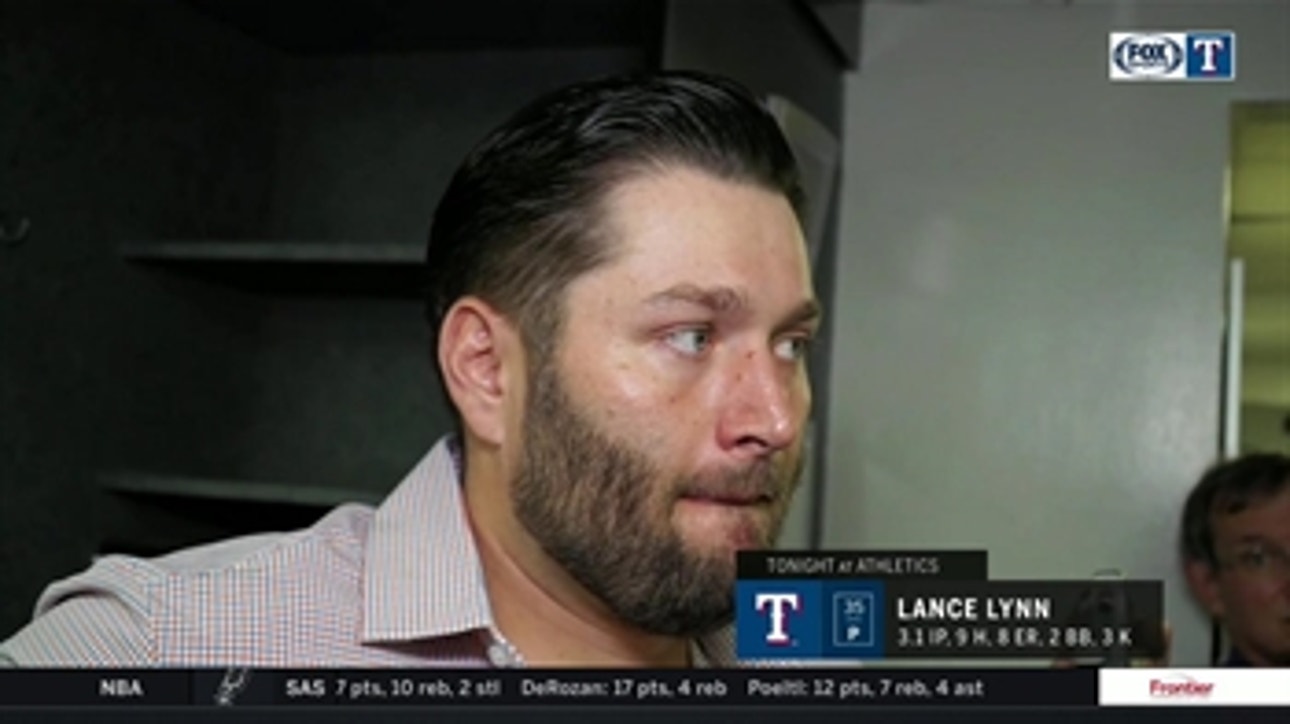 Lance Lynn talks tough Rangers loss to the Athletics