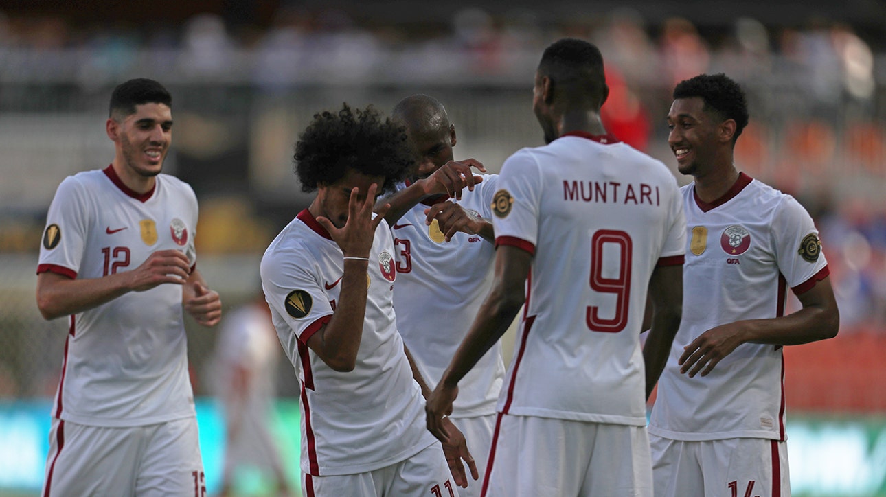 Akram Afif scores Qatar's second goal in 11 minutes, gives team 2-0 lead over Grenada