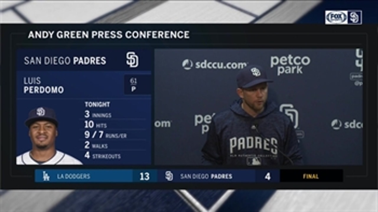 Andy Green talks about Luis Perdomo, blowout loss