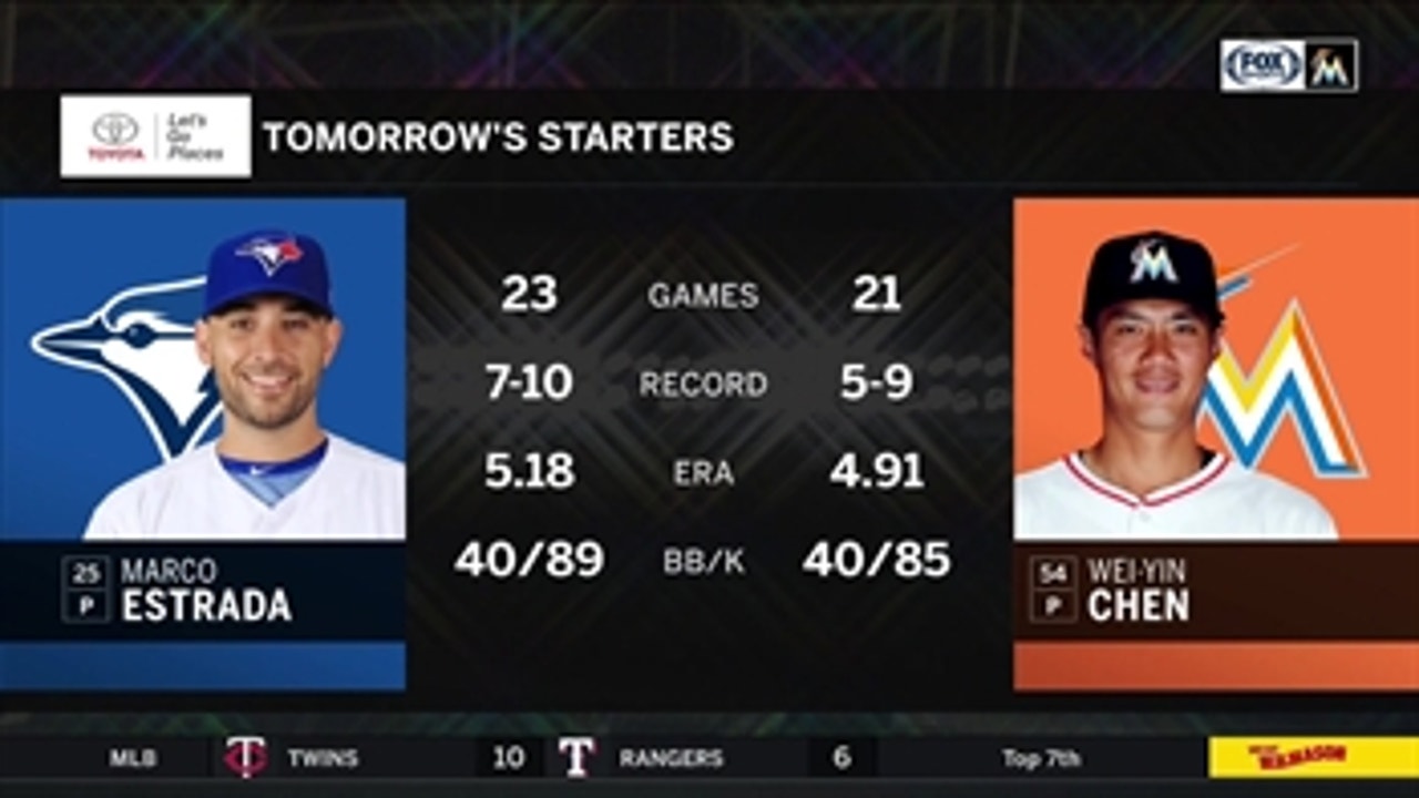 Marlins trying to snap losing streak against Blue Jays