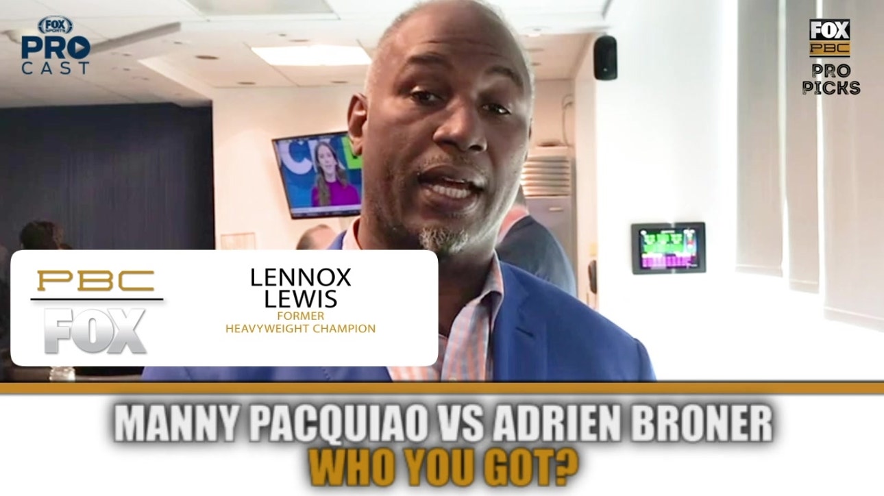 Lennox Lewis gives his thoughts on the upcoming Manny Pacquiao vs. Adrien Broner fight