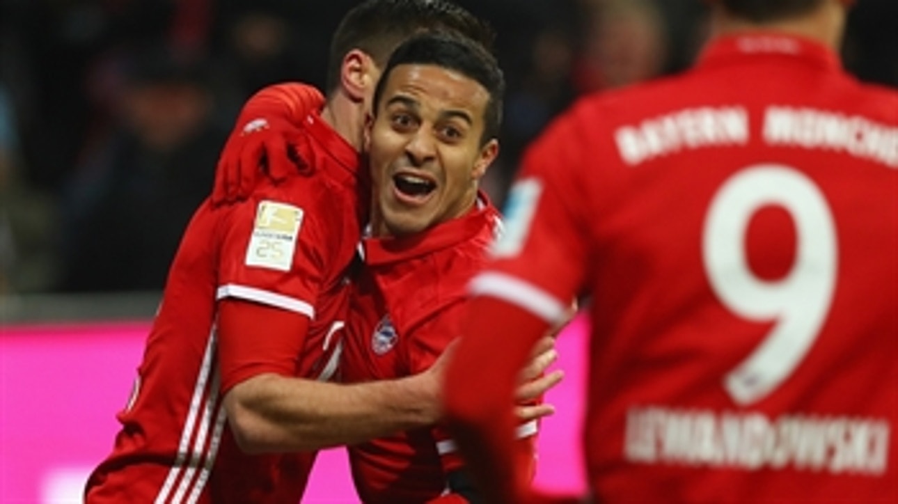 Thiago puts Bayern Munich in front against RB Leipzig ' 2016-17 Bundesliga Highlights