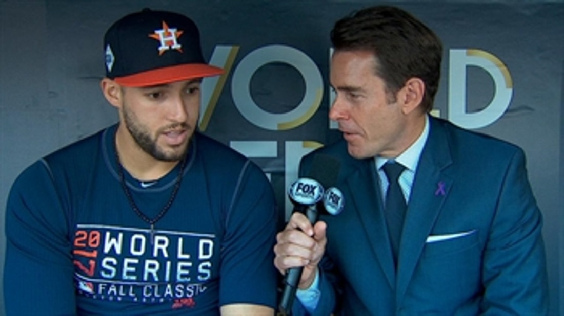 George Springer says Astros are both "excited" and "nervous" for Game 7 of the World Series