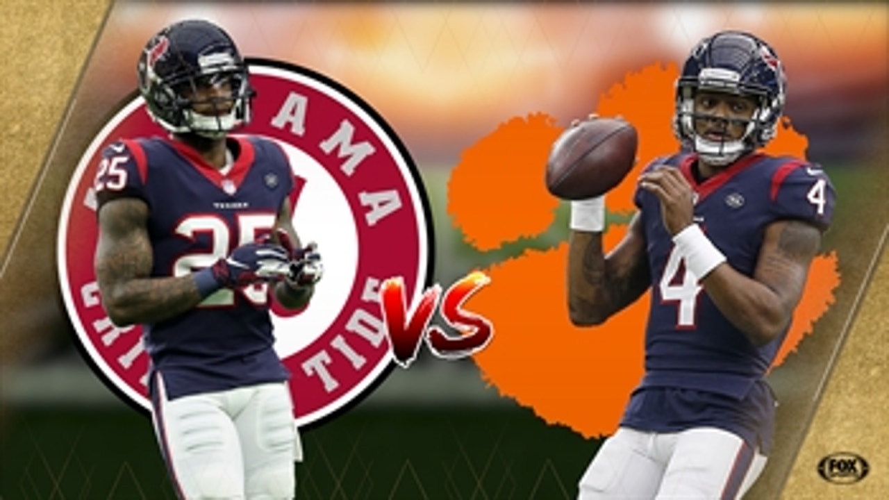 Texans' Watson, Jackson disagree over Clemson-Alabama rivalry