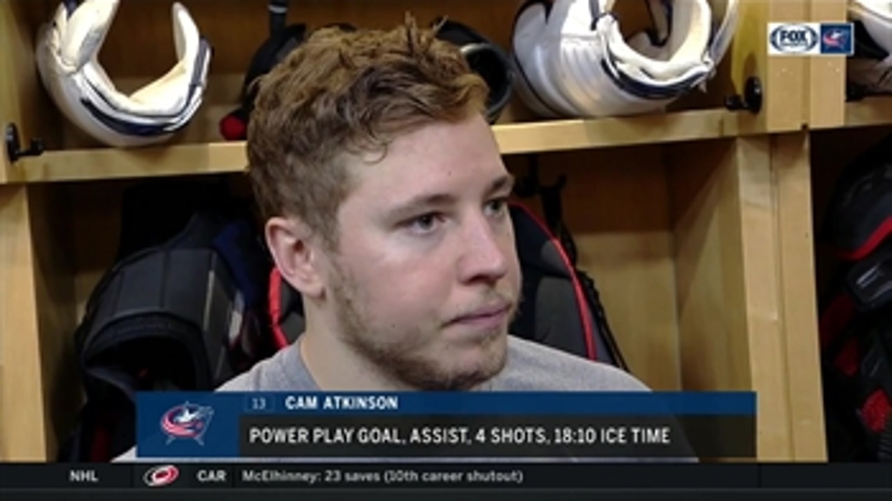Cam Atkinson calls the Blue Jackets 4-0 shut out over San Jose one of their best games of the year