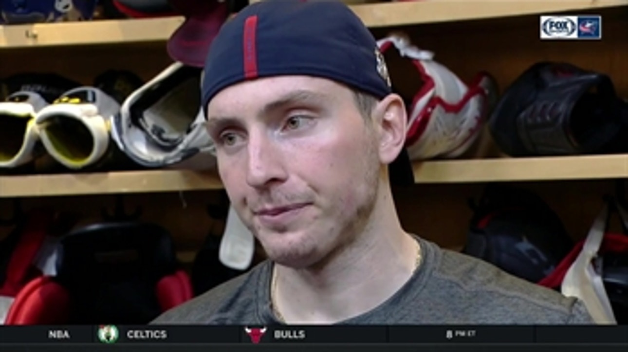 Matt Duchene scored his first goal with Columbus during his home debut against San Jose