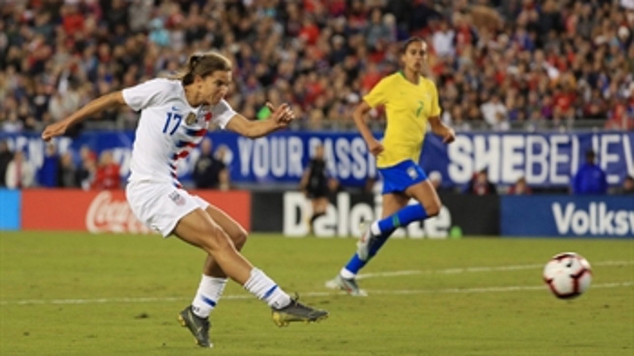 Heath puts the USWNT in front vs. Brazil ' 2019 SheBelieves Cup