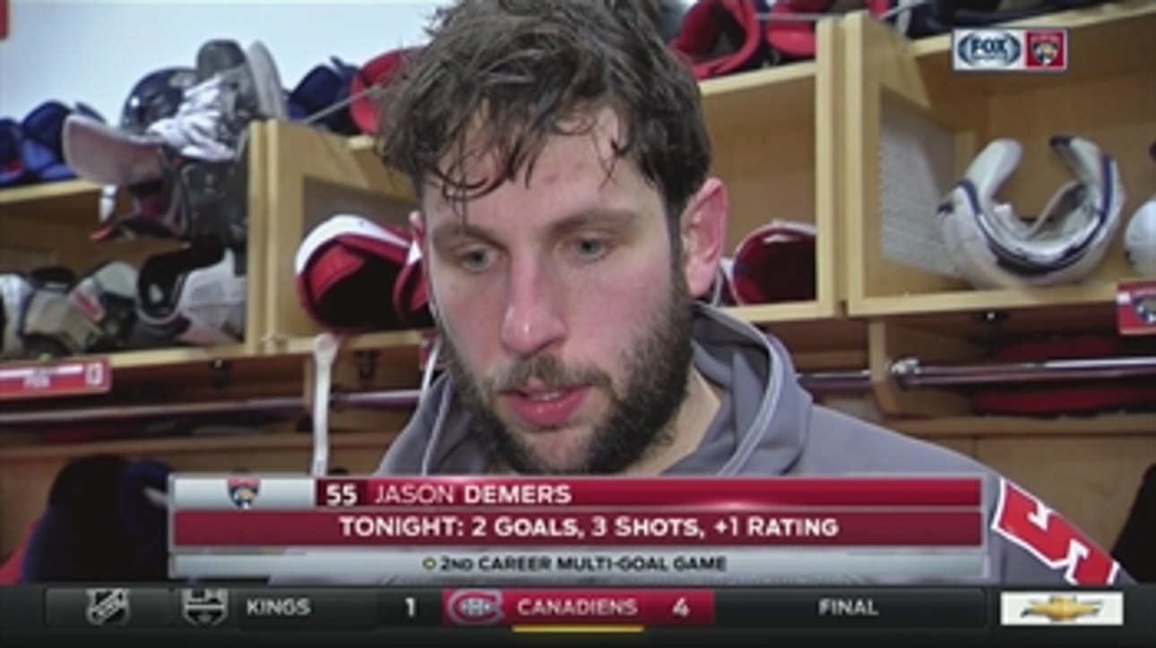 Jason Demers on his 2 goals: 'If you don't win it doesn't mean anything'