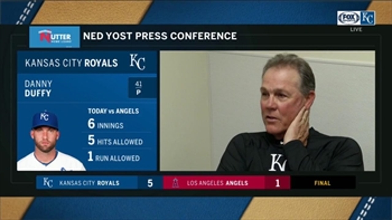 Yost: 'Great job by our pitching staff all together' against Angels