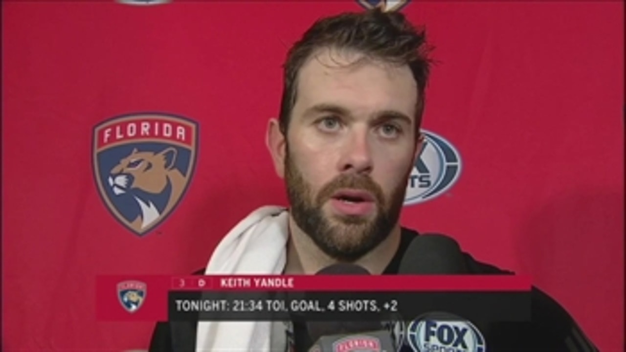 Keith Yandle: I think we played a good, sound game tonight