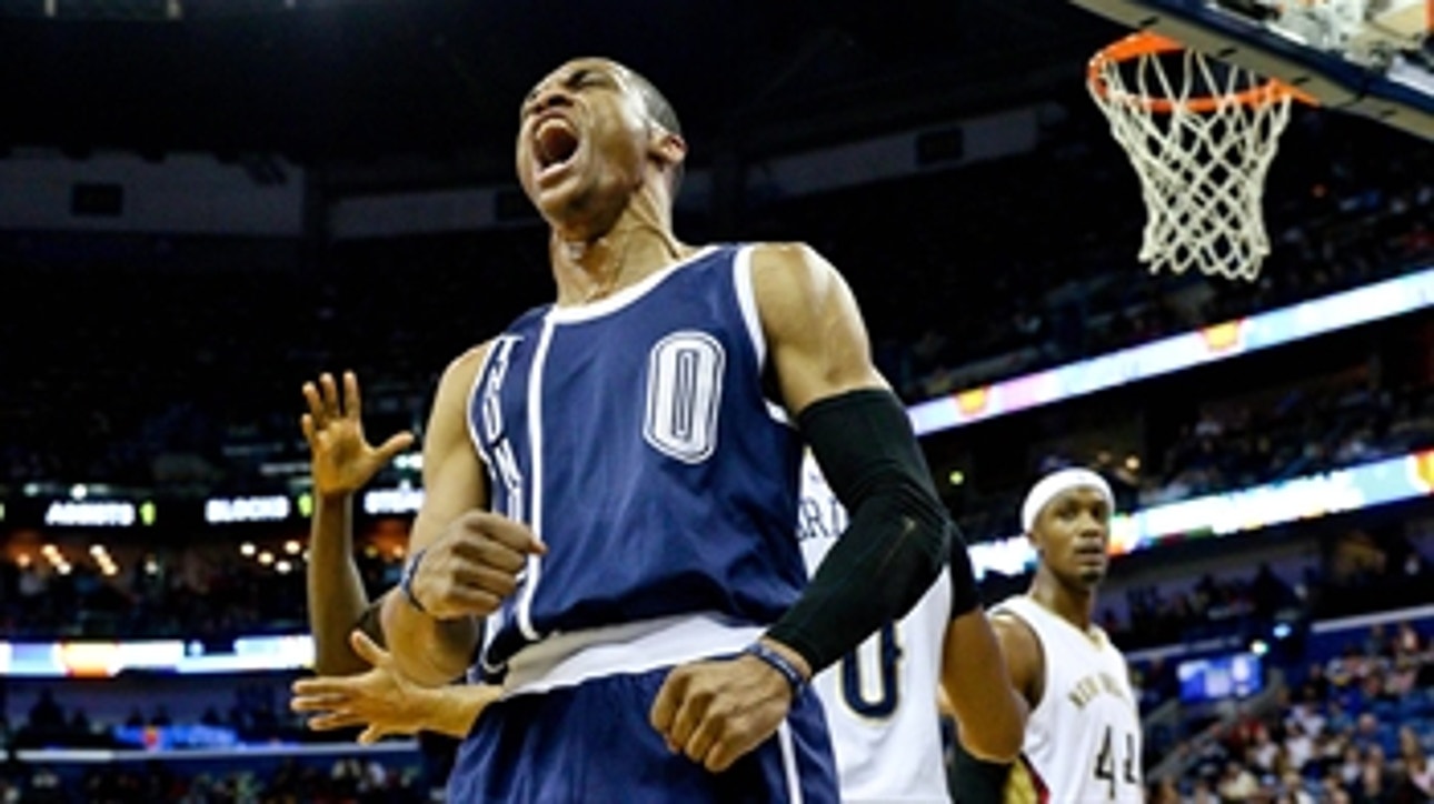 Westbrook ties career high with 45 points, Thunder rout Pelicans