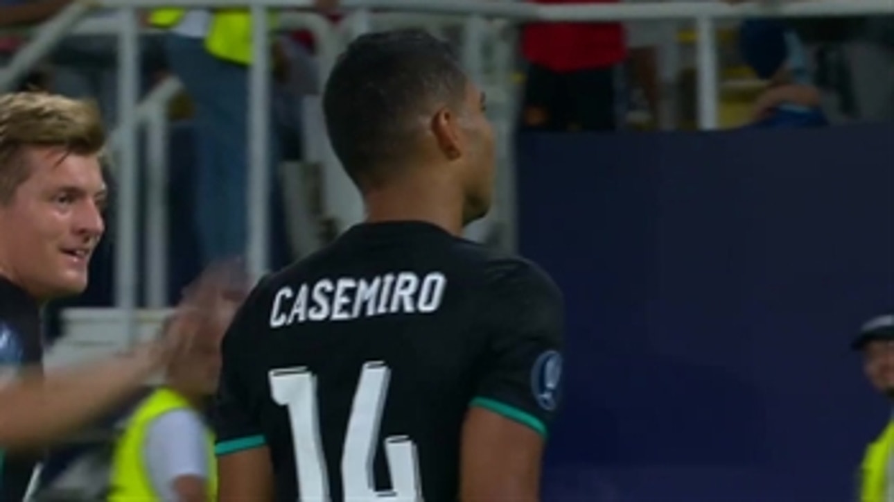 Casemiro scores the opening goal for Real Madrid vs. Man United | 2017 UEFA Super Cup Highlights