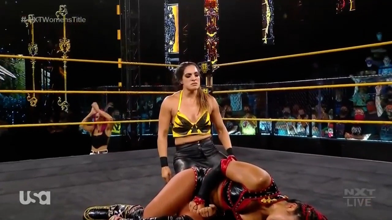 Raquel Gonzalez battles Xia Li for the NXT Women's Title