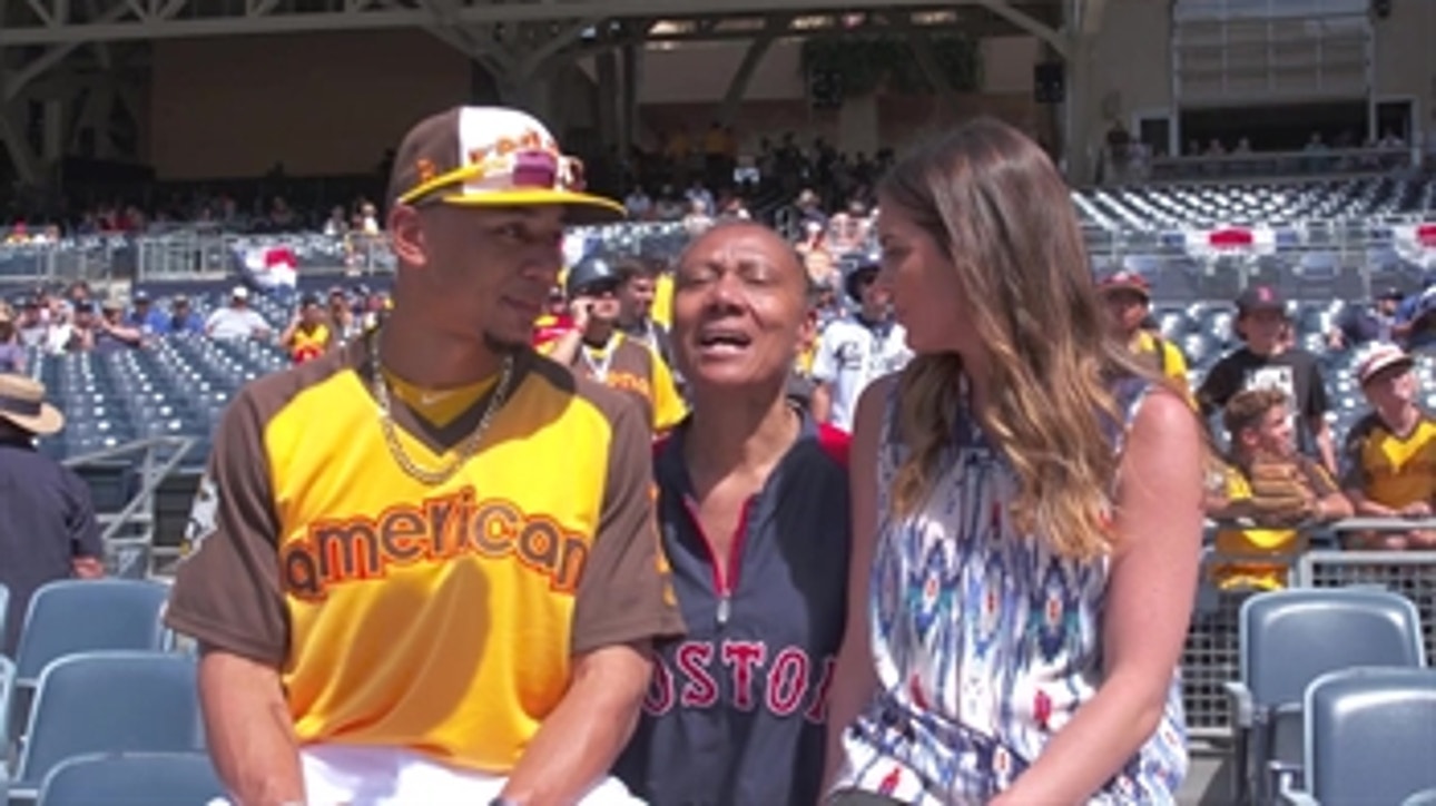 Mookie Betts' Mom Crashes All-Star Game Interview