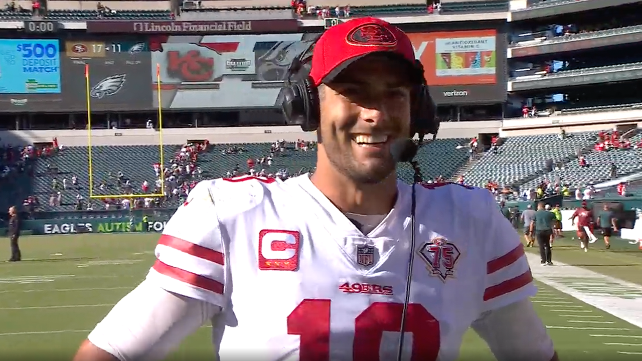 They were ballin' today' - Jimmy Garoppolo praises defensive effort in  49ers victory