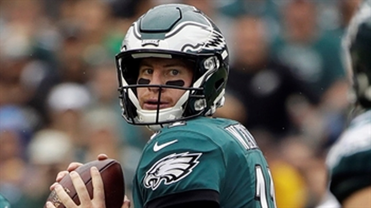 Nick Wright says a stronger offensive line has allowed Carson Wentz to succeed in 2017