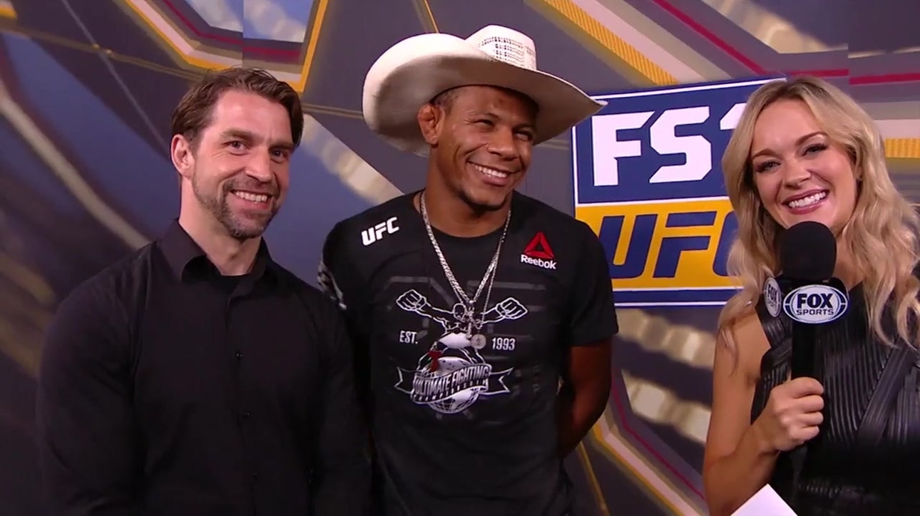 Alex Oliveira talks with Laura Sanko after his big win in Sao Paulo ' INTERVIEW ' UFC FIGHT NIGHT