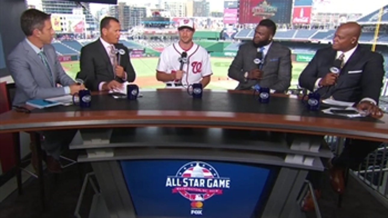 The FOX MLB crew interviews All-Star pitcher Max Scherzer