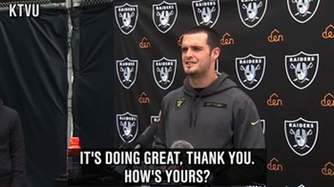 Derek Carr thinks it's awesome that his finger has a Twitter account