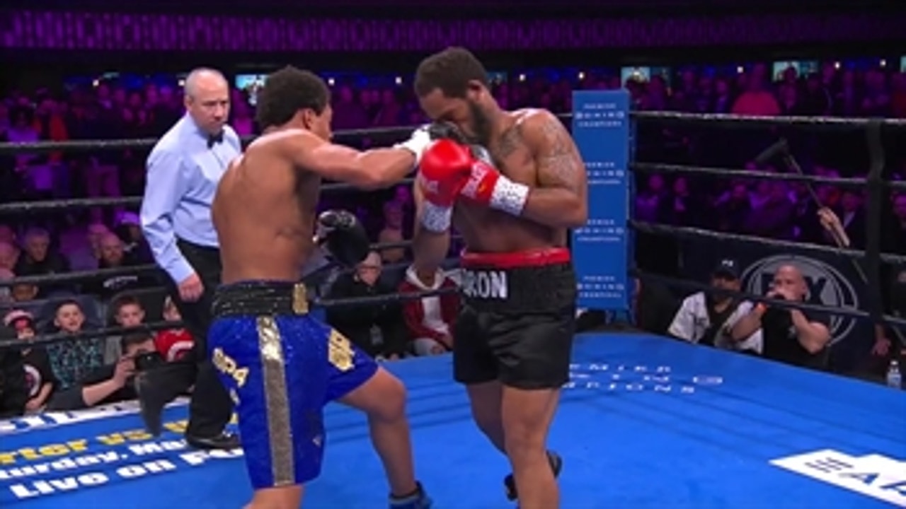 Money Powell knocks down Javier Frazier in the 3rd  round with brutal right hand