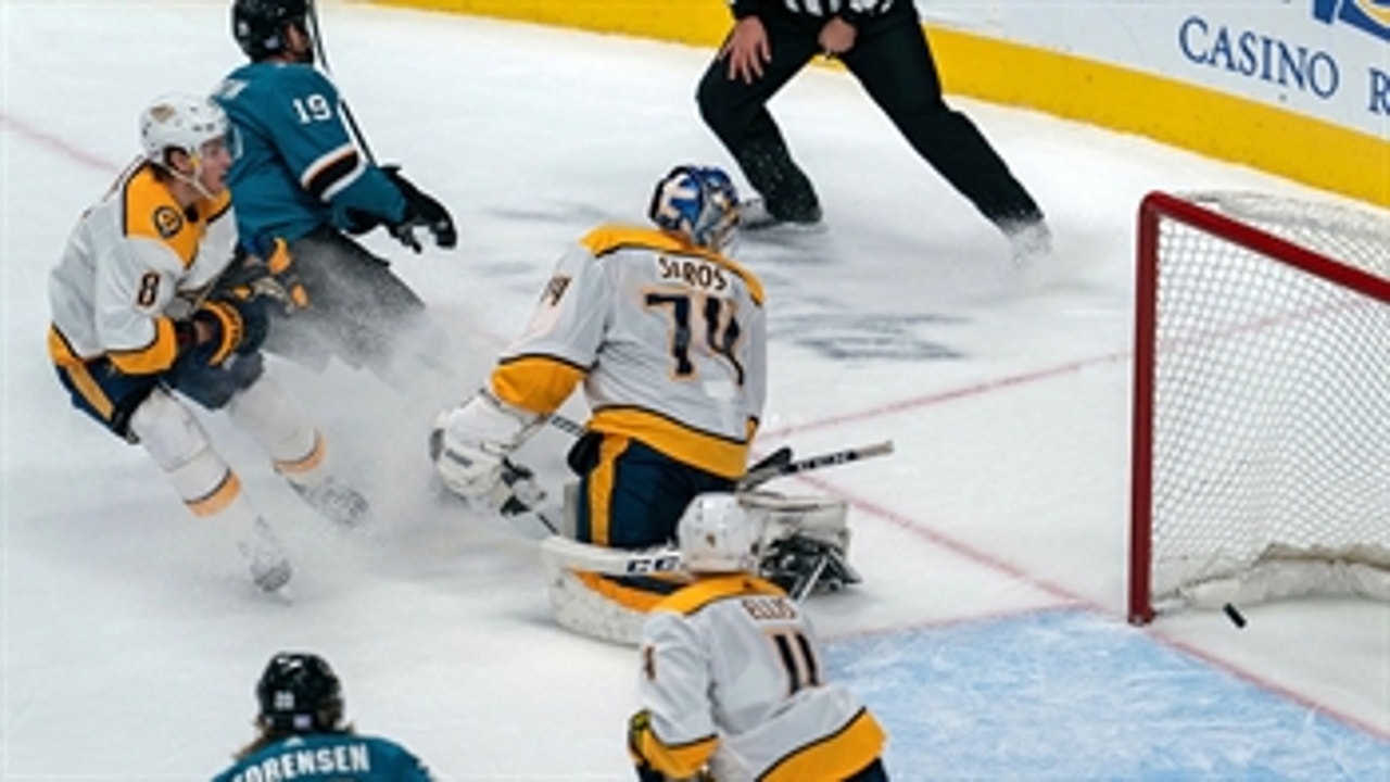 Preds erase 3-goal deficit, lose to Sharks on back-to-back goals in final period