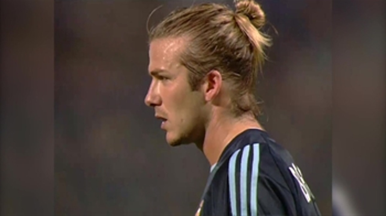 Flashback to David Beckham's free kick for Real Madrid against Olympique Marseille
