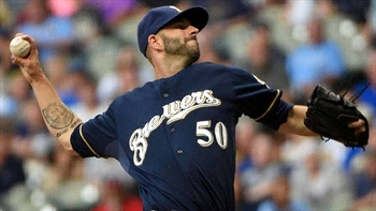 Fiers, Brewers best Blue Jays