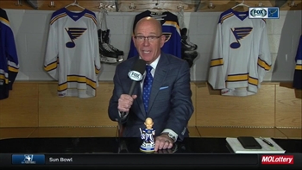 Panger gives Player of the Week Award to Blues alumni