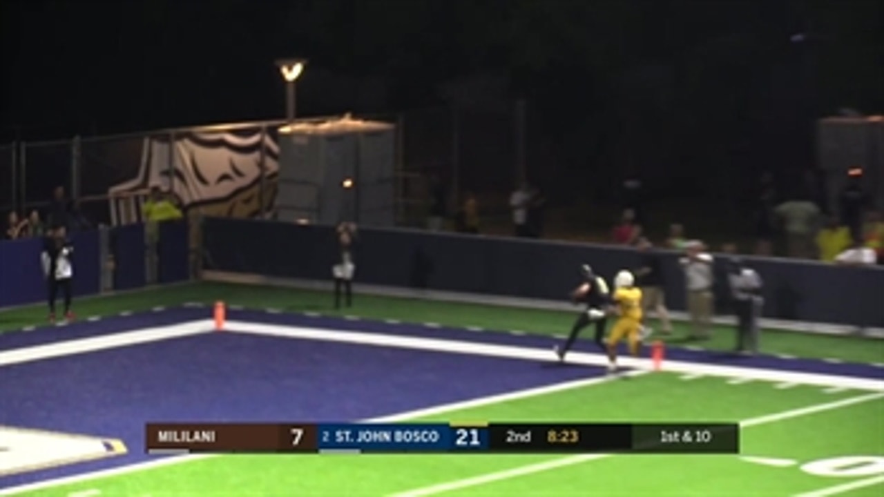 Week 2: DJ Uiagalelei hits Colby Bowman in stride for 25-yd Bosco touchdown