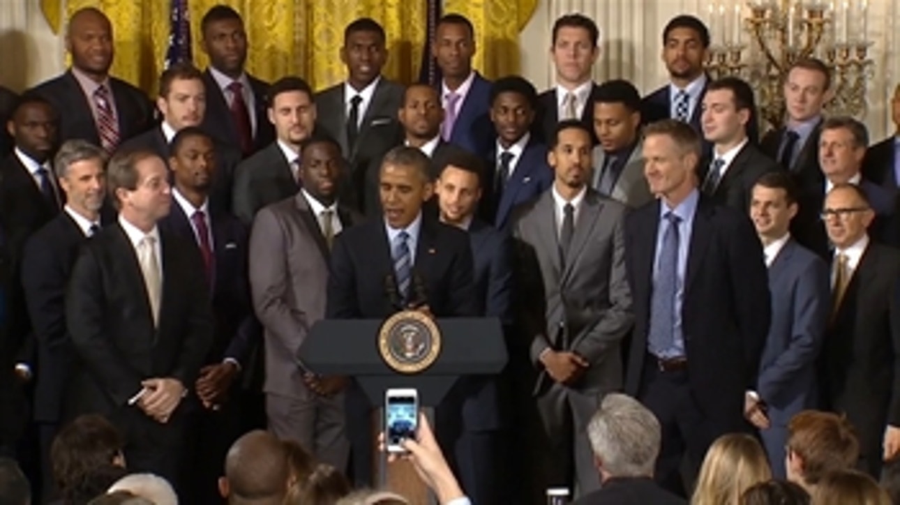 Harrison Barnes got a special call out from the President of the United States during his visit to the White House