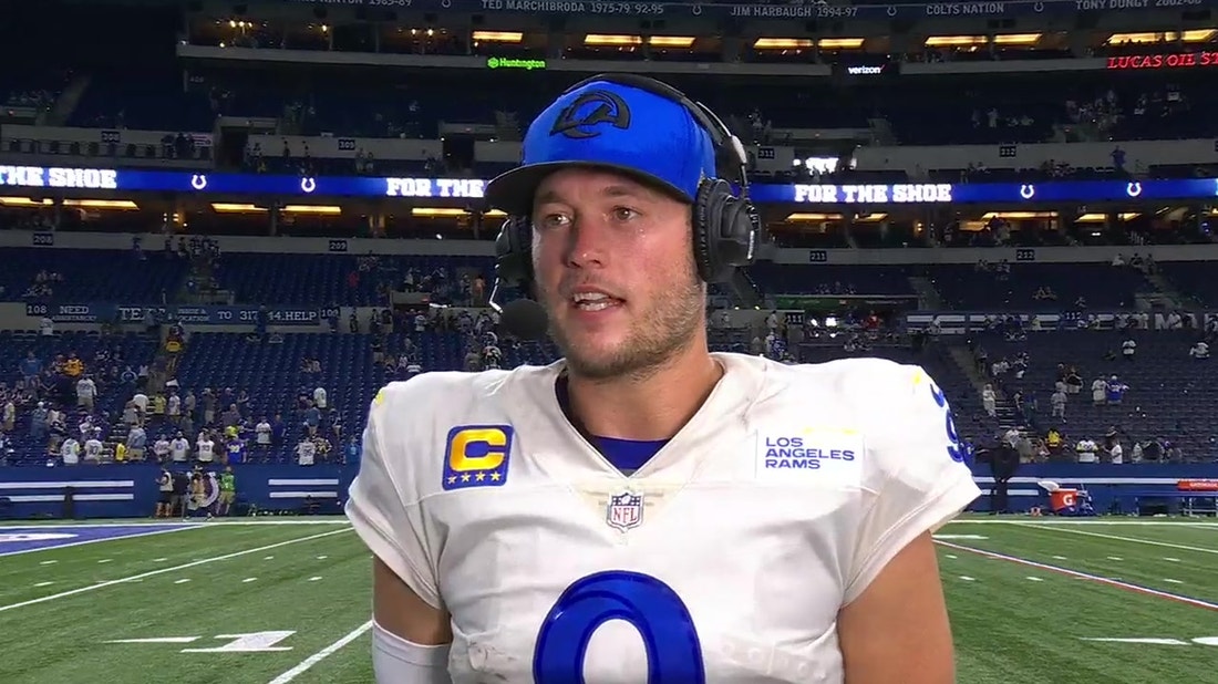 Matthew Stafford says he's proud of the way the Rams finished win vs. Colts - 'We battled'