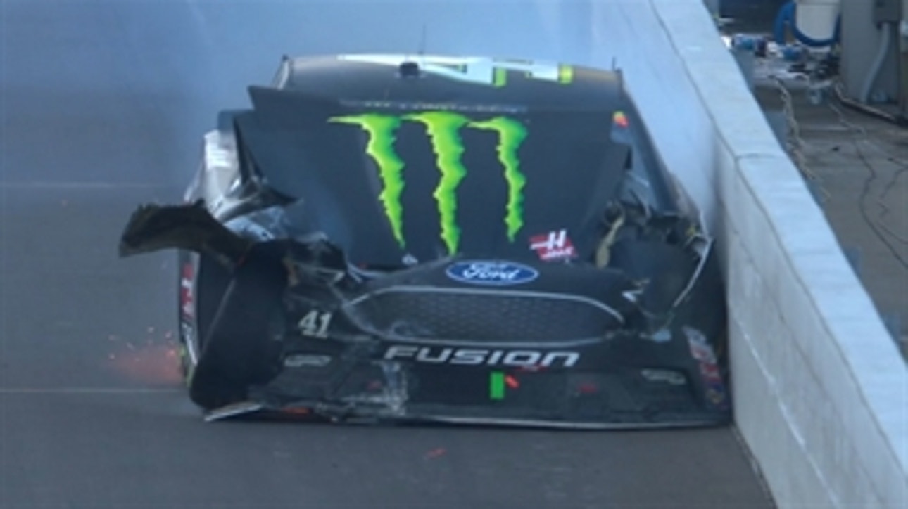 Clint Bowyer & Kurt Busch involved in violent multi-car wreck | 2017 BRICKYARD 400