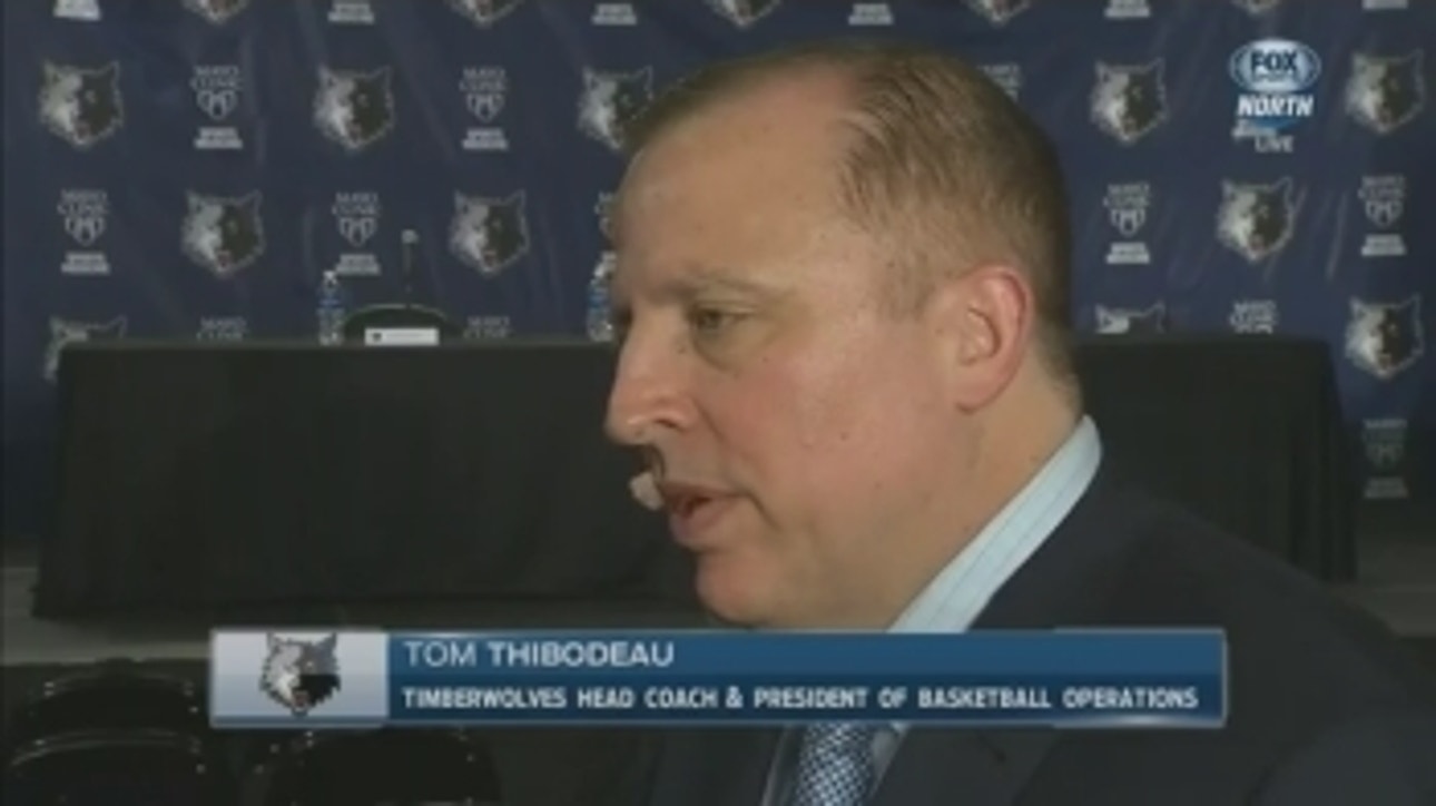 Timberwolves coach Tom Thibodeau: "I think we have the best young team in this league"