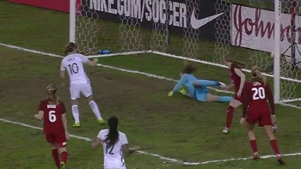 Camille Abily makes it 3-0 for France against USA ' 2017 SheBelieves Cup Highlights
