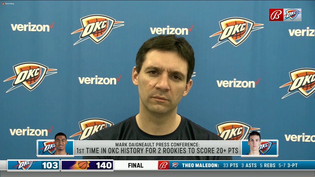 Mark Daigneault on the OKC loss against Phoenix
