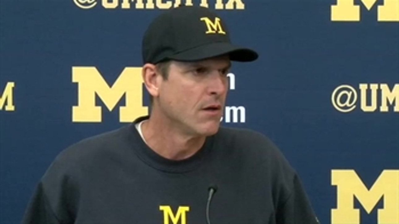 Jim Harbaugh was slightly confused by questions about Northwestern