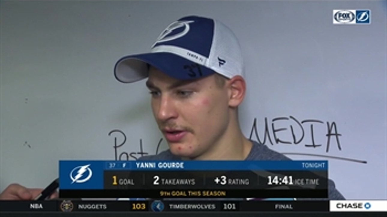 Yanni Gourde on playing with Steven Stamkos, what fueled Lightning win