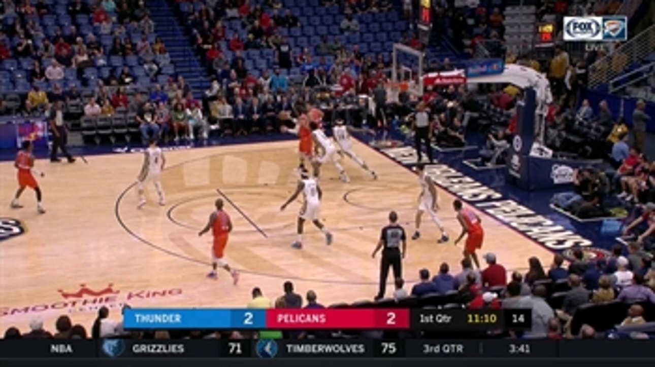 HIGHLIGHTS: Steven Adams with the Hook Shot