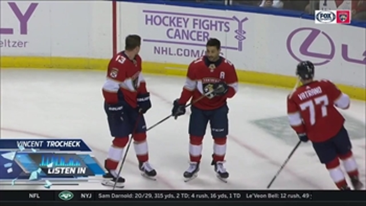 Mic'd Up: Panthers alternate captain Vincent Trocheck gets mic'd up vs. Sabres