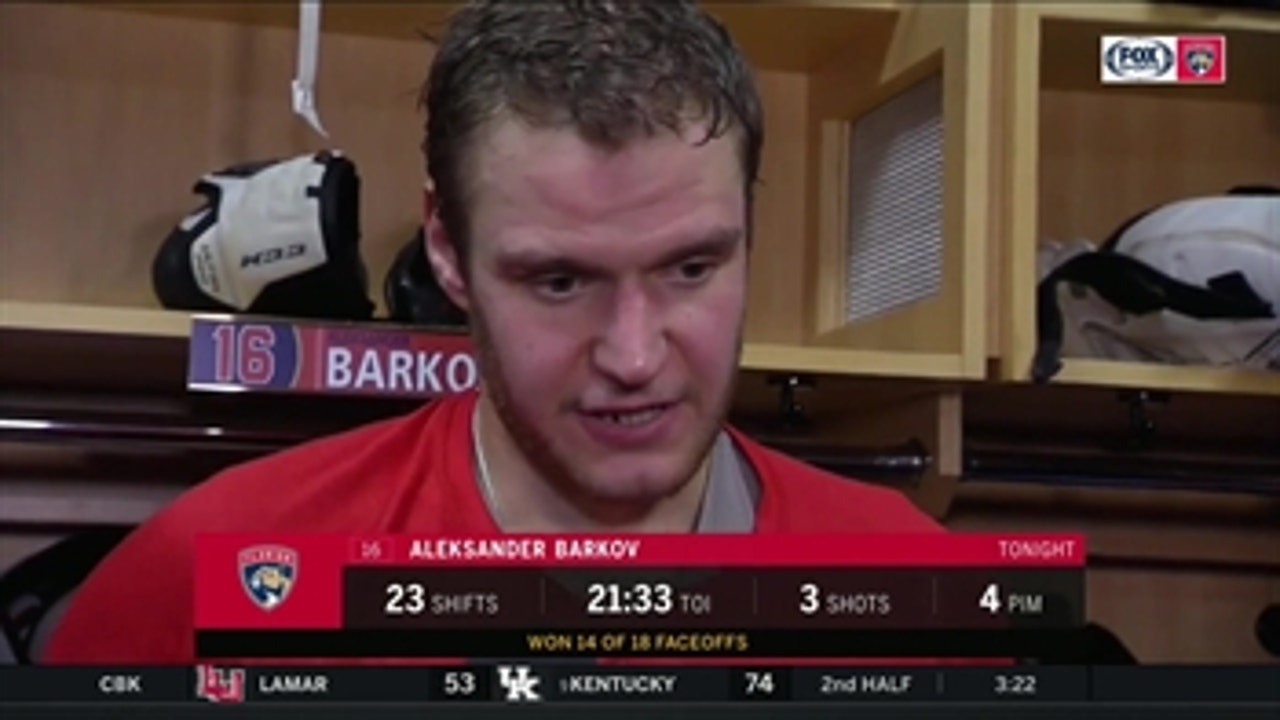 Aleksander Barkov breaks down Panthers' first back-to-back regulation losses of the season