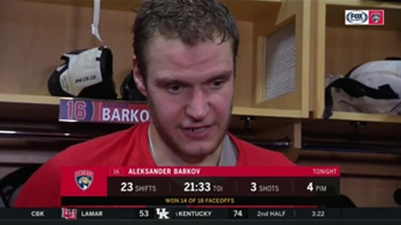 Aleksander Barkov breaks down Panthers' first back-to-back regulation losses of the season