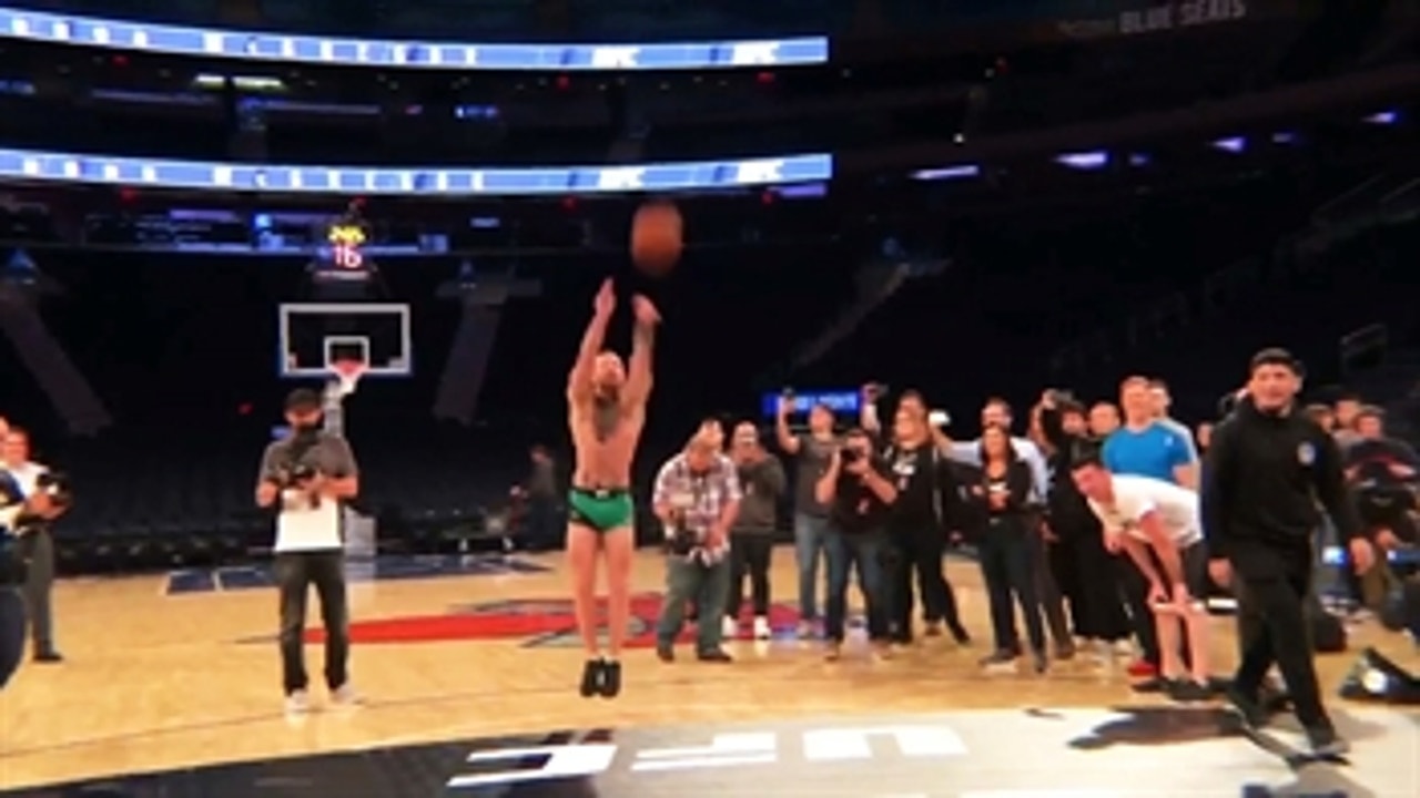 Conor McGregor sinks 3 at Madison Square Garden
