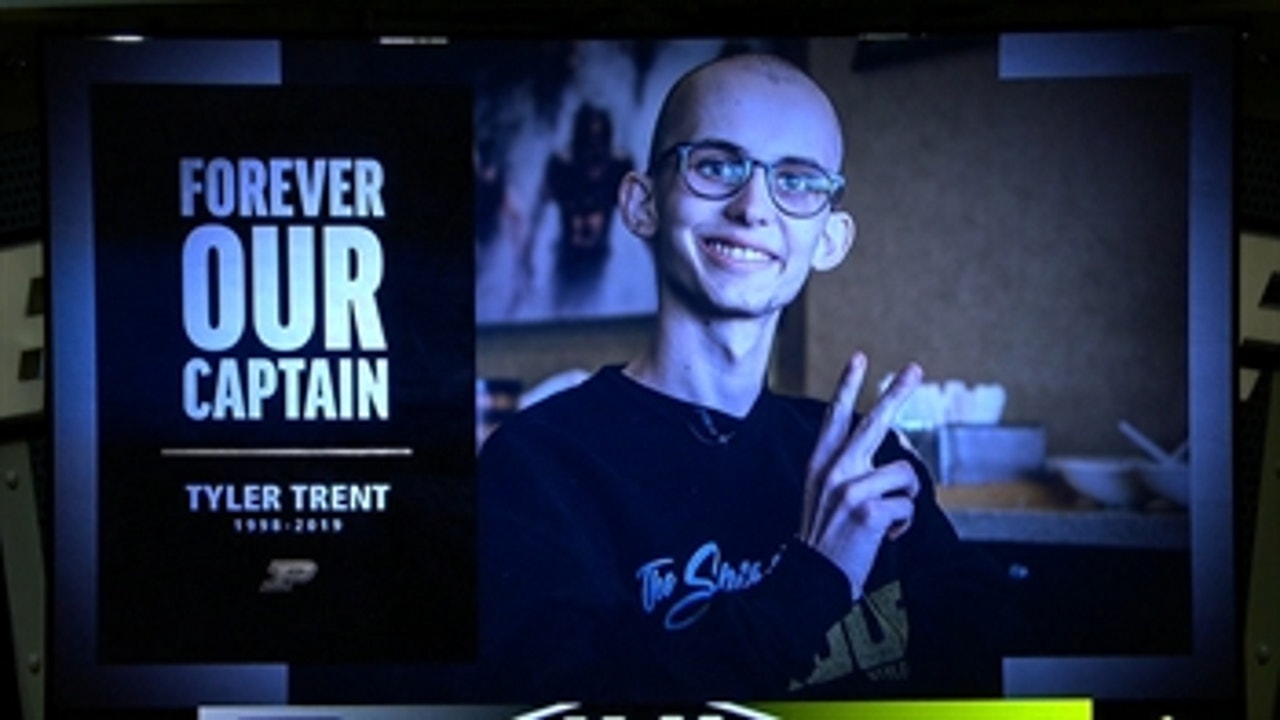 Purdue honors Tyler Trent before their basketball game against Iowa