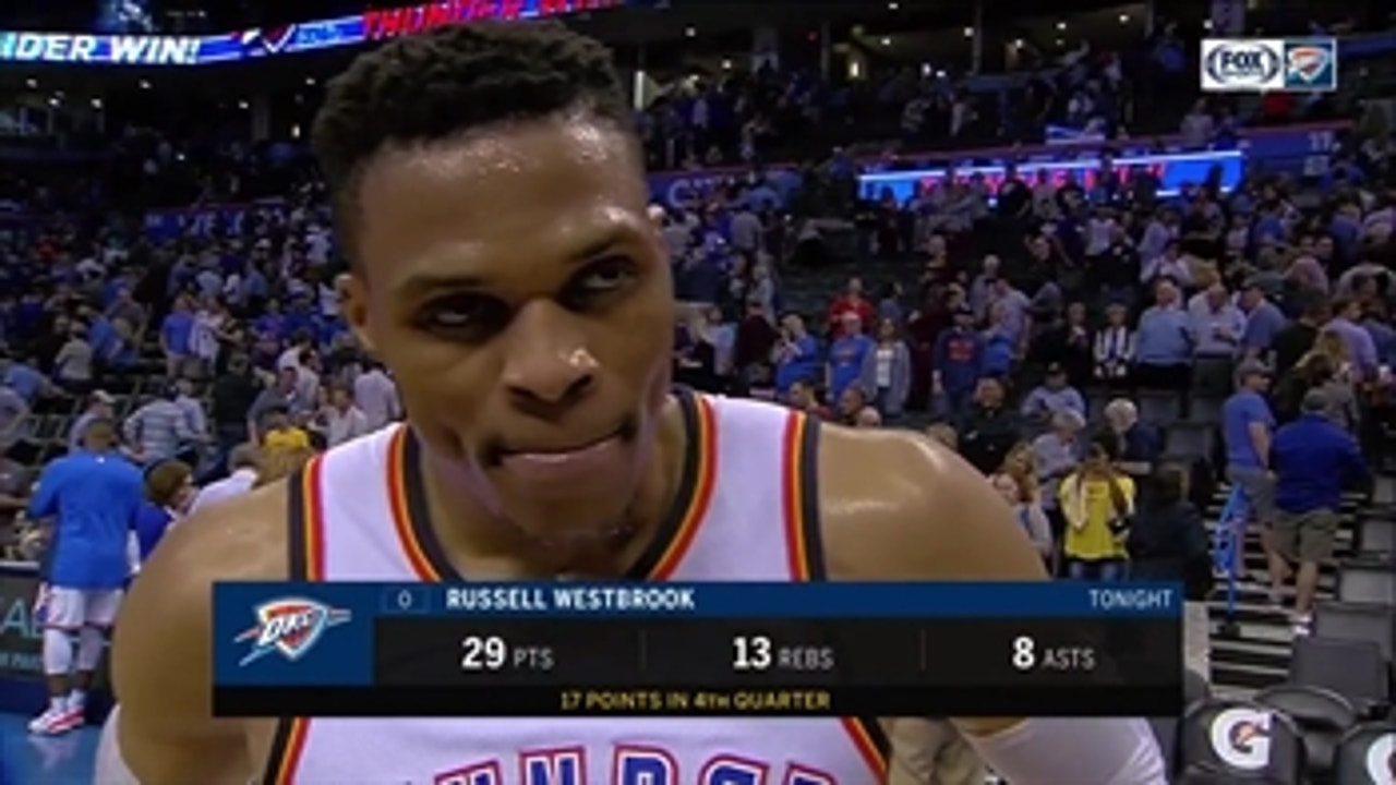 Russell Westbrook on his 17 pts in the 4th quarter, win over Heat
