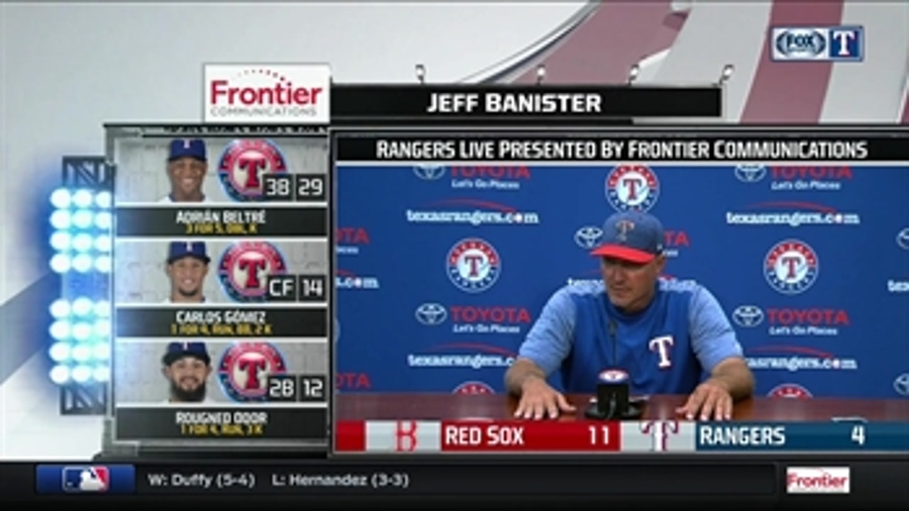 Jeff Banister talks Yu Darvish, loss to Red Sox