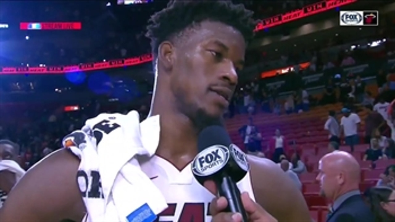 Jimmy Butler discusses season debut with Heat after win over Hawks