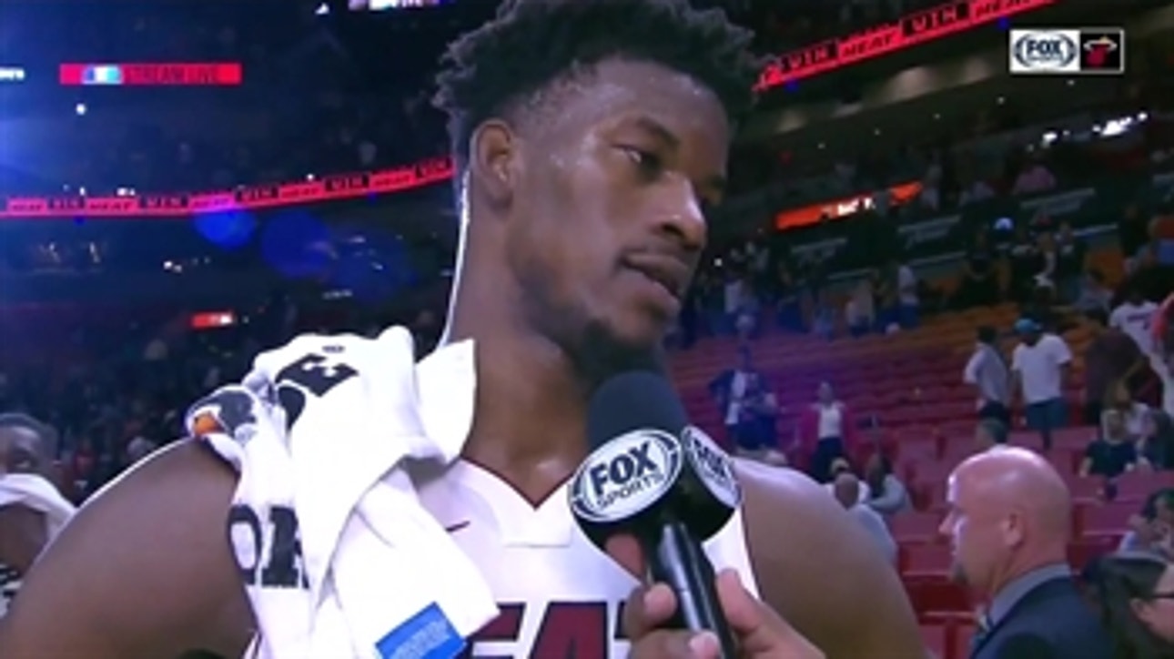 Jimmy Butler discusses season debut with Heat after win over Hawks