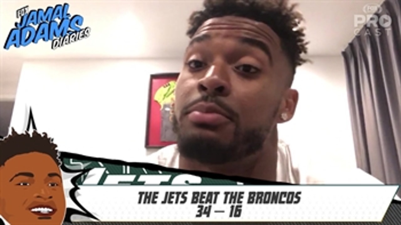 Jets safety Jamal Adams celebrates his Week 5 win over the Broncos