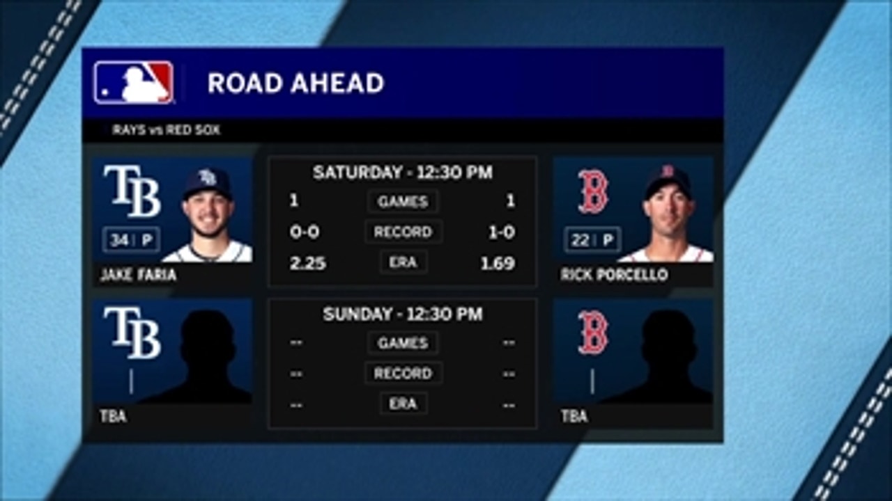 Jake Faria takes the mound as Rays continue series against Red Sox