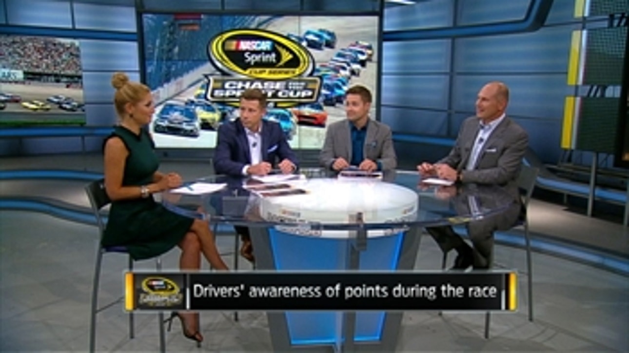 How aware are drivers of points during an elimination race?